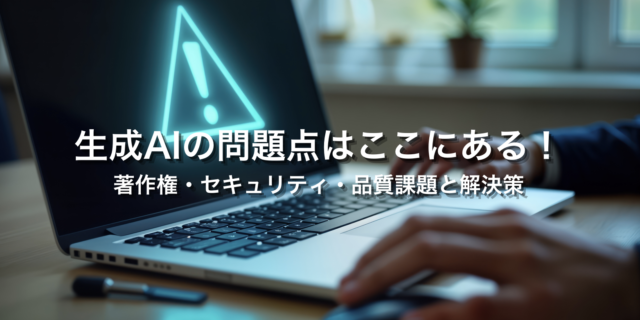 生成AIの問題点はここにある！ 著作権・セキュリティ・品質課題と解決策