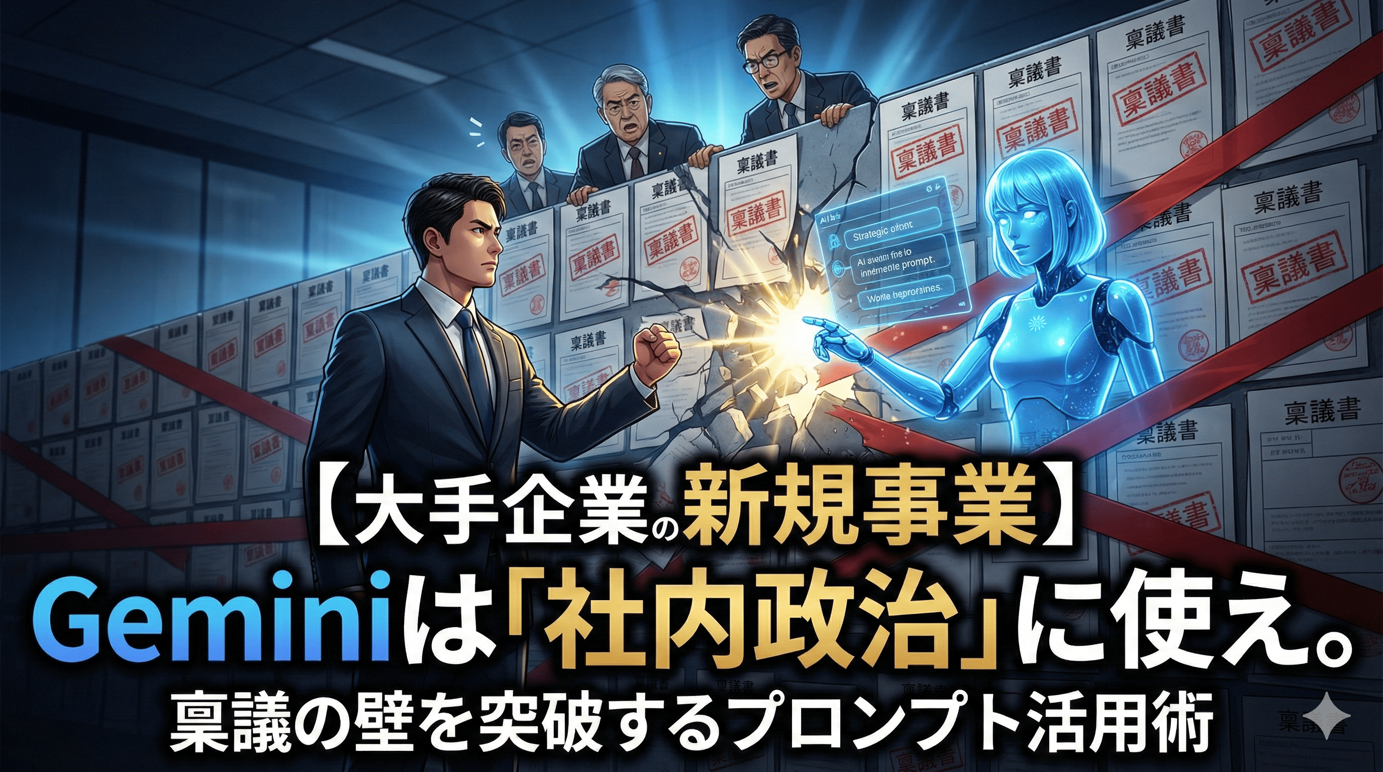 【大手企業の新規事業】Geminiは「社内政治」に使え。稟議の壁を突破するプロンプト活用術