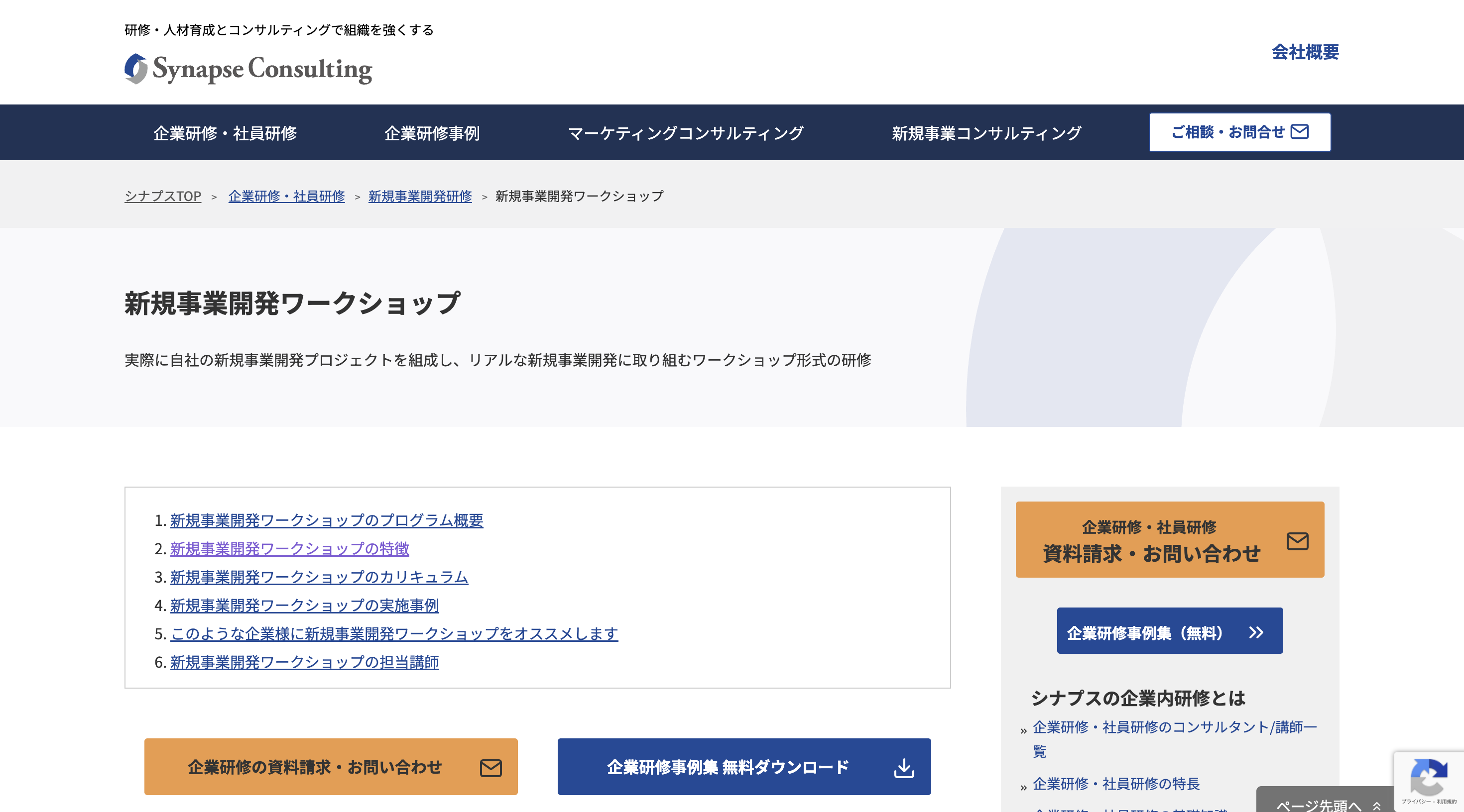 シナプス 新規事業開発ワークショップページトップ画像