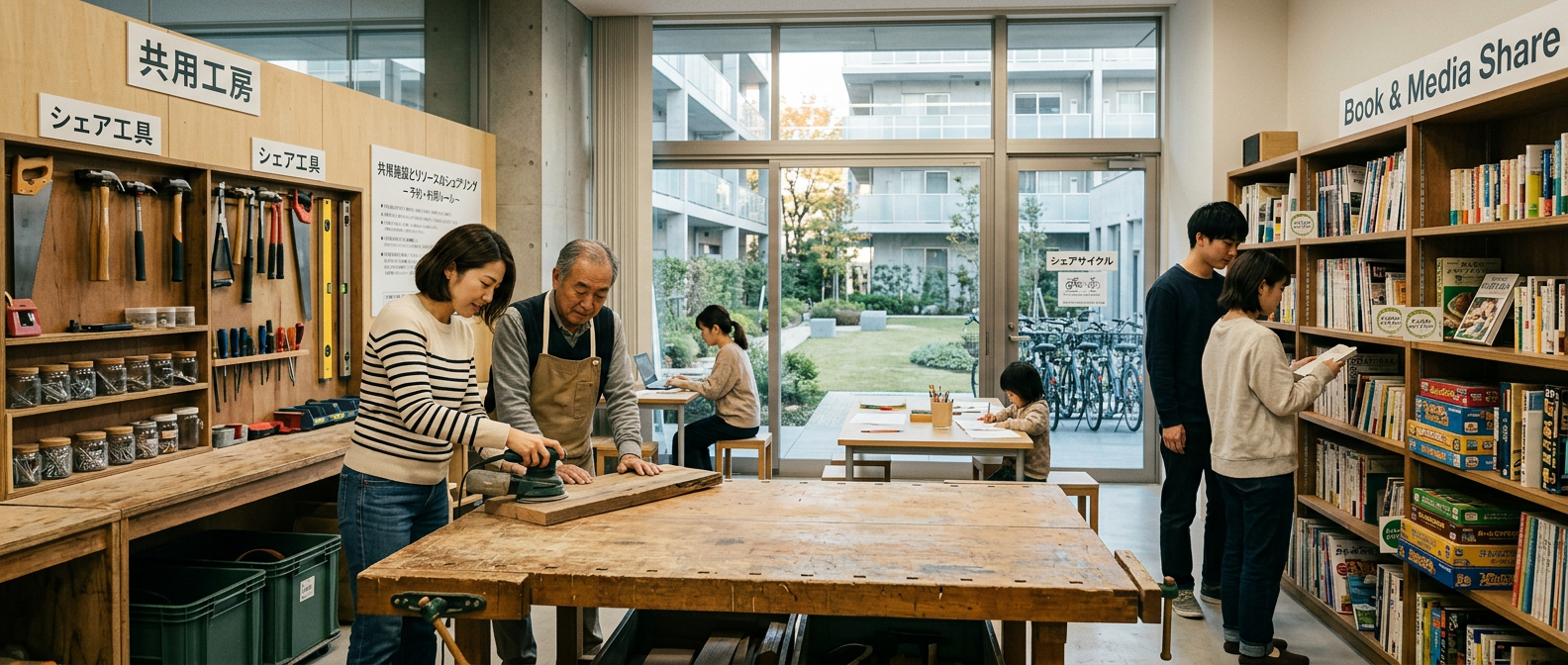 スキルや物品をつなぐ住民マッチング